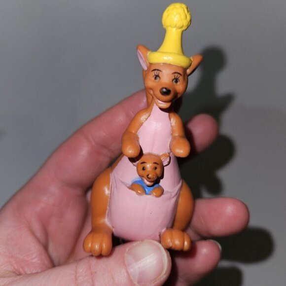 2 Disney Winnie the Pooh Figures Toy Lot Kanga Roo Birthday Party Cake Topper - Picture 3 of 7